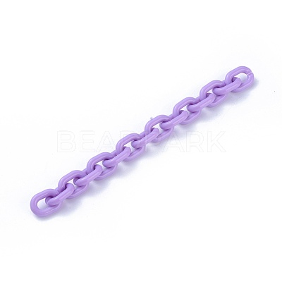 Acrylic Handmade Cable Chains X-AJEW-JB00527-05-1