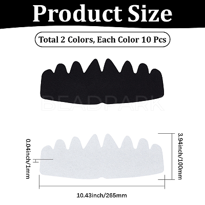 20Pcs 2 Colors Felt Hat Inner Support Rack AJEW-CY0002-47-1
