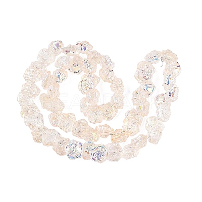 Electroplate Transparent Glass Beads Strands LS-EGLA-N056-02A-01-1