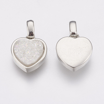 Natural Druzy Agate Pendants KK-G343-15-1