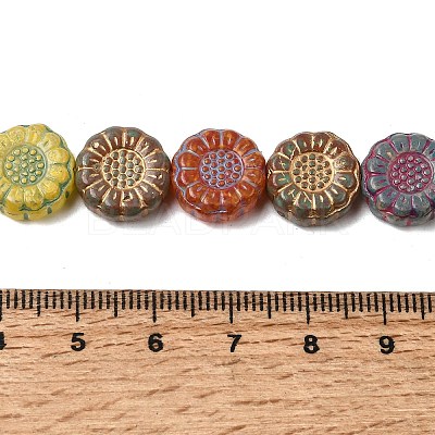 Painted Glass Beads Strands GLAA-Z021-06A-1