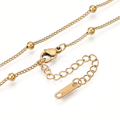 Ion Plating(IP) 304 Stainless Steel Satellite Chain Necklace for Men Women NJEW-E076-01G-1
