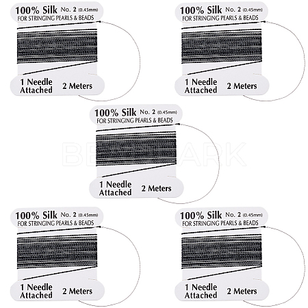 5Pcs Pure Silk Cord OCOR-BBC0001-04B-1