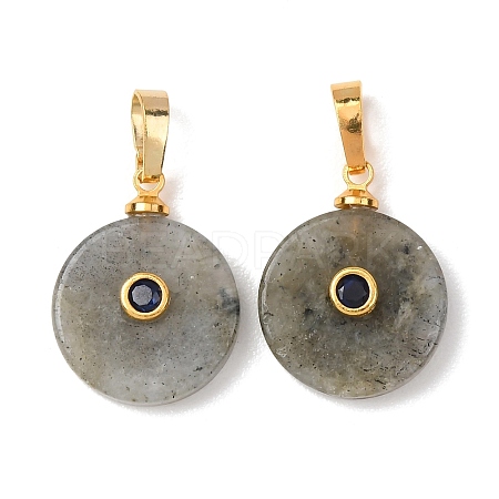 Natural Labradorite Pendants G-P628-03G-04-1