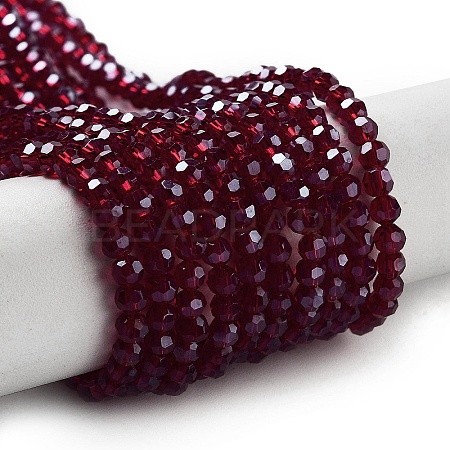 Electroplate Transparent Glass Beads Strands LS-EGLA-A035-T3mm-A02-1
