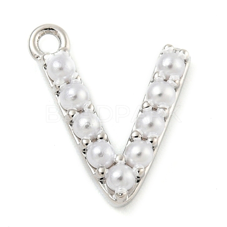 Plastic Imitation Pearl Pendants KK-P230-17P-V-1