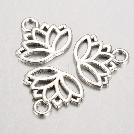 Tibetan Style Alloy Charms TIBEP-36884-AS-RS-1