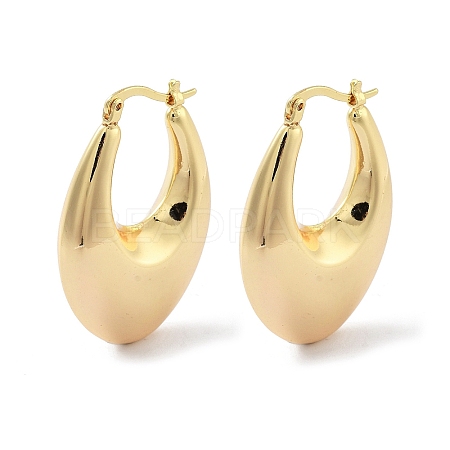 Brass Hoop Earrings EJEW-H301-02G-06-1