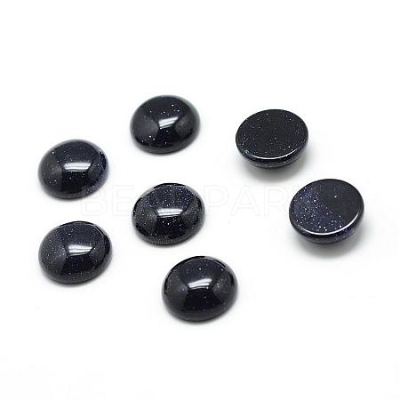 (Holiday Stock-Up Sale)Synthetic Blue Goldstone Cabochons G-T020-12mm-27-1
