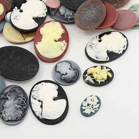 Resin Cameos Cabochons CRES-M564-M-1