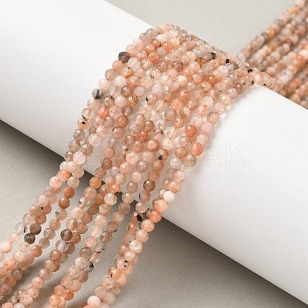 Natural Peach Moonstone Beads Strands G-J400-E16-02-3MM-A-1