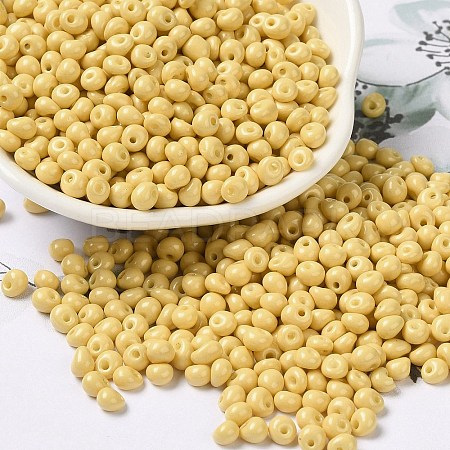 6/0 Opaque Baking Paint Glass Seed Beads X1-SEED-M012-02A-07-1