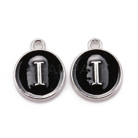 Platinum Plated Alloy Charms X-ENAM-S118-02I-P-1