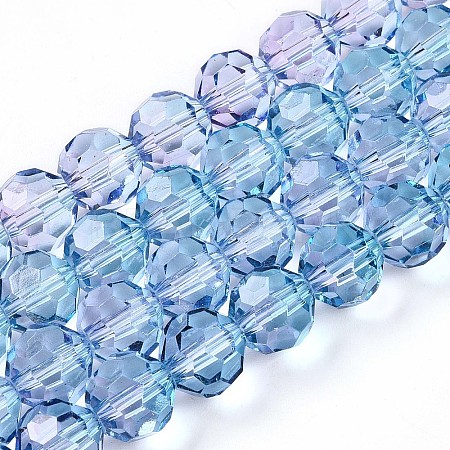 Baking Paint Transparent Glass Beads X1-DGLA-A035-T10mm-A06-1
