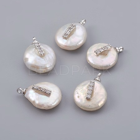Natural Cultured Freshwater Pearl Pendants PEAR-F008-30P-I-1