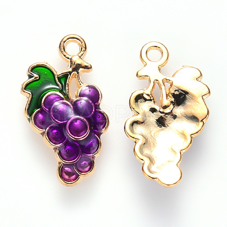 Autumn Theme Alloy Enamel Pendants X-ENAM-S121-080-1