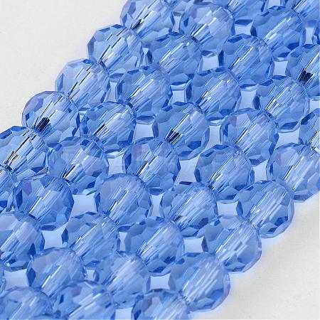 Transparent Glass Bead Strands GLAA-G013-10mm-25-1