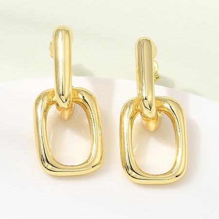 Brass Stud Dangle Earrings KK-CBAB173-01G-1