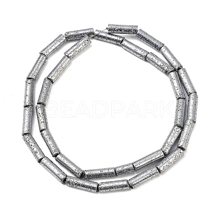 Electroplated Natural Lava Rock Beads Strands G-K388-03B-03-1