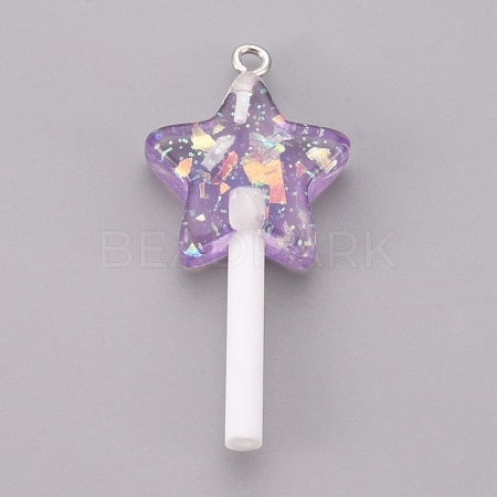 Resin Pendants RESI-K008-B01-1