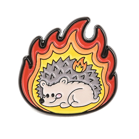 Flaming Animal Alloy Enamel Pins JEWB-G046-05D-1