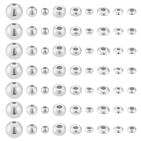 60Pcs 9 Styles 925 Sterling Silver Beads STER-PH0003-29-1