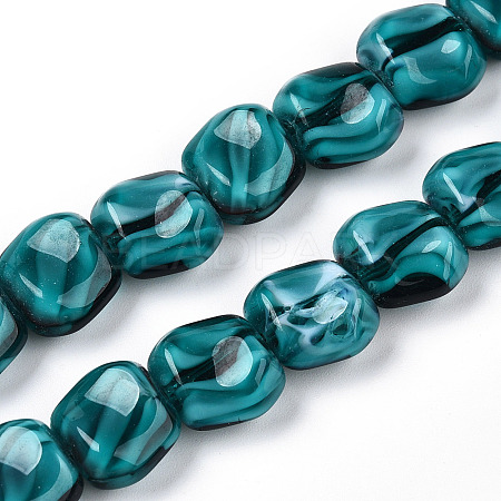 Handmade Milleflori Glass Beads Strands X-LAMP-M018-01A-10-1
