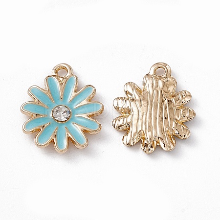 Alloy Rhinestone Pendants PALLOY-P287-01LG-03-1