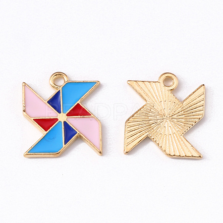 Alloy Enamel Pendants ENAM-R136-07-1