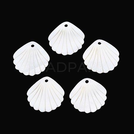 Carved Natural Freshwater Shell Pendants SHEL-T020-62A-1