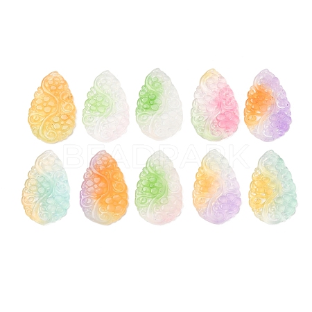 Dyed Natural Quartz Carved Pendants GG-CBA0022-04-1