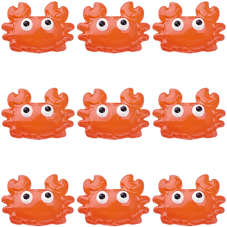 10Pcs Glass Enamel Beads LAMP-PA0001-44C-1