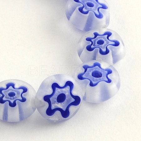 Handmade Millefiori Glass Beads Strands X-LK-R004-03G-1