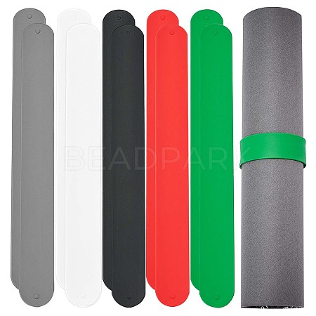  10Pcs 5 Colors Silicone Covered Iron Flip Wraps Holder Clips BJEW-NB0001-04-1