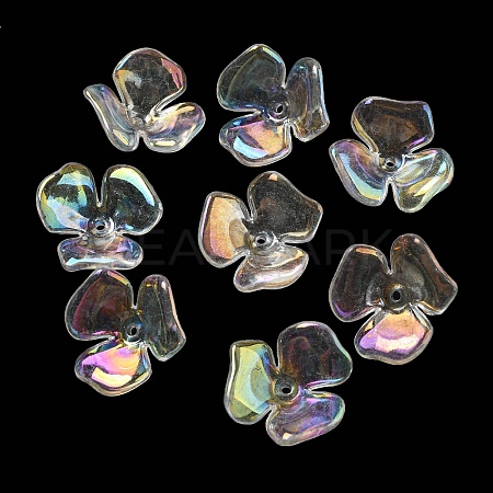 AB Color Plated Acrylic Beads OACR-G034-03K-1