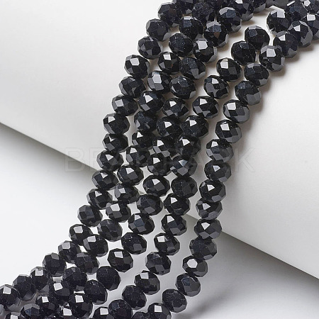 Opaque Solid Color Imitation Jade Glass Beads Strands EGLA-A044-P8mm-D18-1
