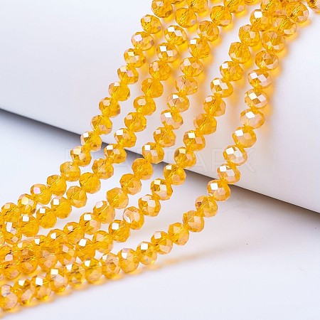 Electroplate Glass Beads Strands EGLA-A034-T3mm-B01-1