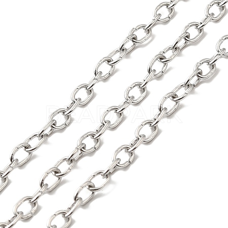 Tarnish Resistant 304 Stainless Steel Cable Chain STAS-C079-21B-P-1