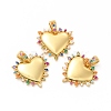 Rack Plating Brass Micro Pave Cubic Zirconia Pendants KK-K165-30-1