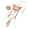 Natural Carnelian and Resin Pendant Decorations HJEW-TA00134-03-3