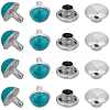 100Pcs Brass with Synthetic Turquoise Rivets KK-CL0001-01B-7