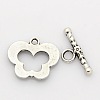 Tibetan Style Alloy Butterfly Toggle Clasps PALLOY-J471-28AS-2