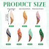 14Pcs 7 Colors Opaque Resin and Walnut Wood Big Pendants RESI-TA0005-12-4