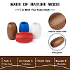 50Pcs 5 Colors Spray Painted Natural Wooden Beads WOOD-FW0001-06-4