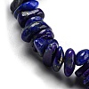 Natural Lapis Lazuli Chip Beaded Stretch Bracelet G-H294-01B-03B-2