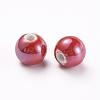 Glazed Porcelain Beads PORC-D001-8mm-15-2