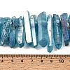 Electroplate Natural Nuggets Quartz Crystal Beads Strands G-O065-03C-3