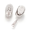 Rhodium Plated 925 Sterling Silver Box Clasps STER-L059-05P-2