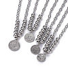 304 Stainless Steel Pendant Necklaces NJEW-O113-06P-1