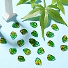 Autumn Theme Two-Tone Transparent Glass Charms GLAA-YW0001-53A-6